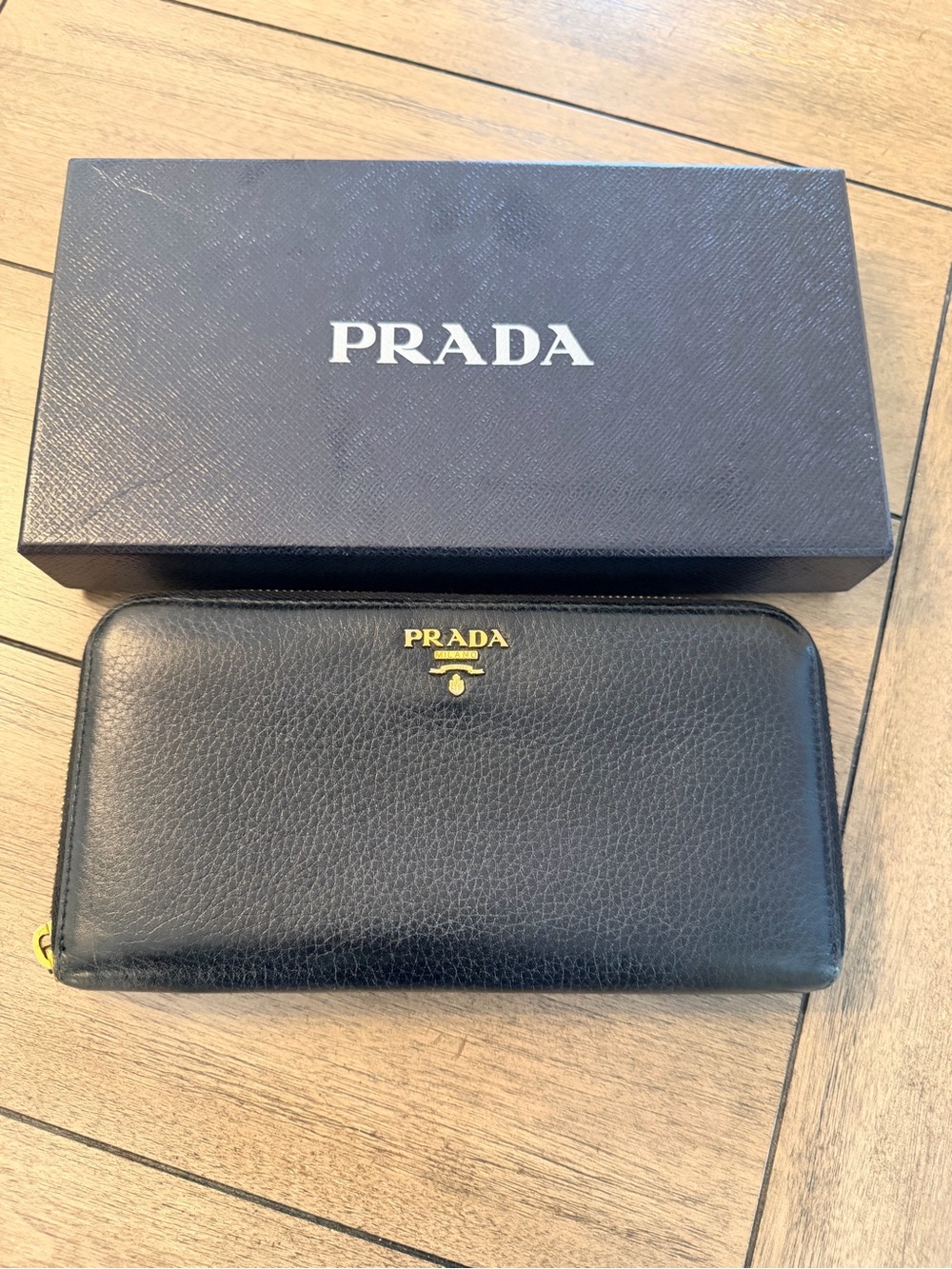 Prada Leather Zippy Wallet